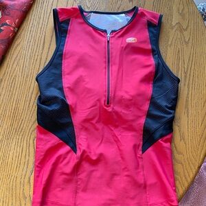 SUGOI Women's Swim Top - Red and Black